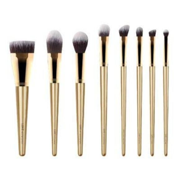 Luxie Glitter and Gold Brush Set 9 Piece With Pouch - Picture 2 of 6